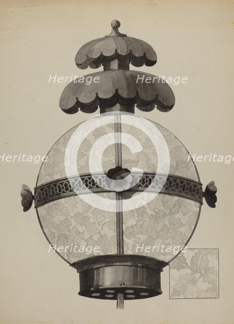 Garden Lamp, c. 1937. Creator: Florence Huston.