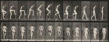 Plate Number 180. Stepping on and over a chair, 1887. Creator: Eadweard J Muybridge.