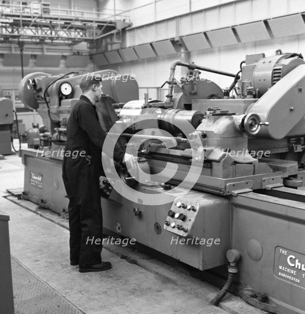 Churchill lathe in use, Park Gate Iron & Steel Co, Rotherham, South Yorkshire, 1964. Artist: Michael Walters