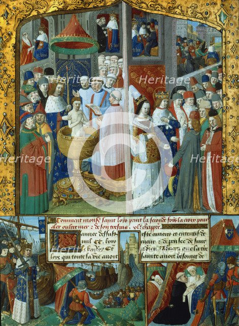 Scenes from the life of Louis IX, King of France, 13th century (15th century). Artist: Unknown