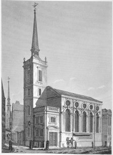 Church of St Michael, Queenhithe, City of London, 1812.                                           Artist: Joseph Skelton
