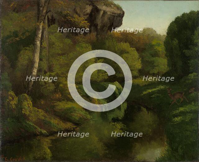 View in the Forest of Fontainebleau, 1855. Creator: Gustave Courbet.