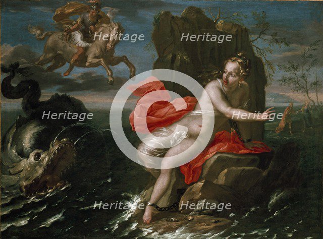 Perseus and Andromeda, 17th-18th century. Artist: Giacomo Bolognini.