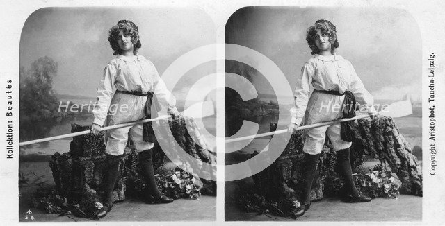 Portrait of a costumed woman, early 20th century.Artist: Aristophot