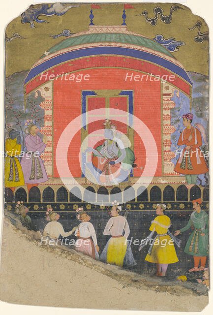 Rama Receives Sugriva and Jambavat, the Monkey and Bear Kings, Folio from..., ca. 1605. Creator: Unknown.