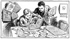 'The joys of stamp collecting', 1937. Artist: Unknown