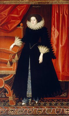 Elizabeth Bassett, Countess of Newcastle, c1615. Artist: William Larkin.