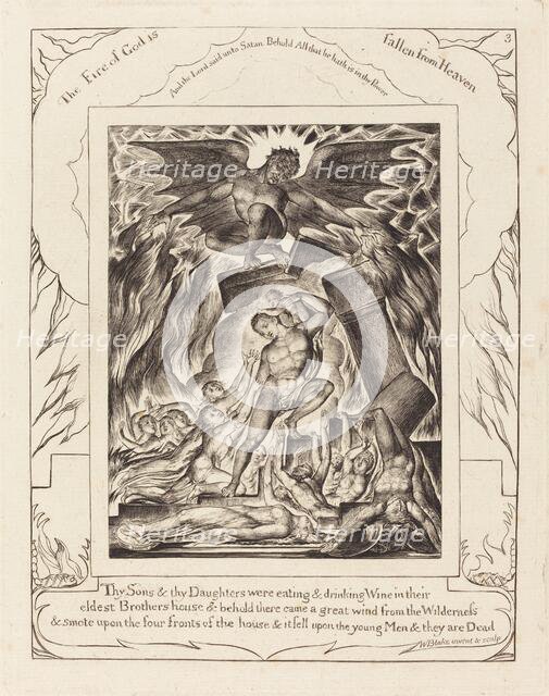 The Destruction of Job's Sons, 1825. Creator: William Blake.