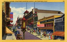 Oriental bazaars, Chinatown's shopping district, San Francisco, California, USA, 1947. Artist: Unknown