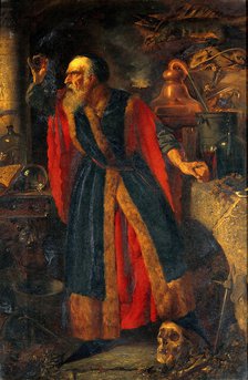 An alchemist, c1870s. Creator: Edward Charles Barnes.