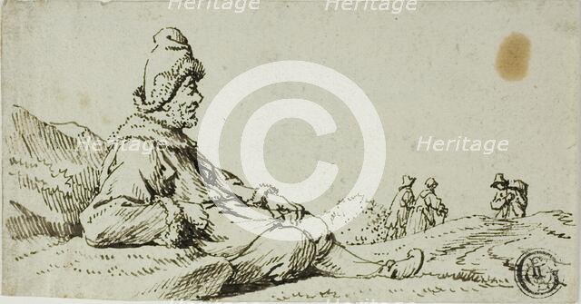 Man Resting in Landscape, n.d.