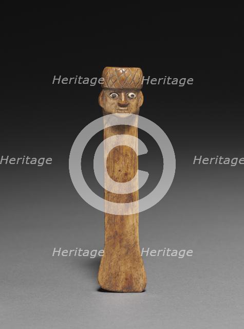 Spatula with Carved Head, 500-900. Creator: Unknown.