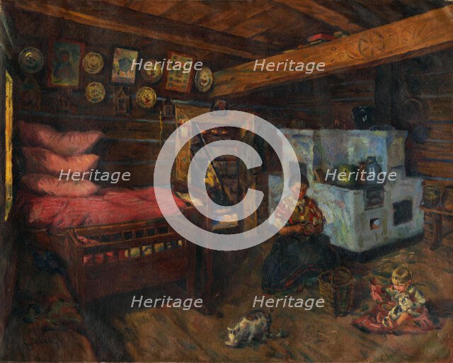 Preparing the Lunch, 1925-1930. Creator: Gustav Mally.