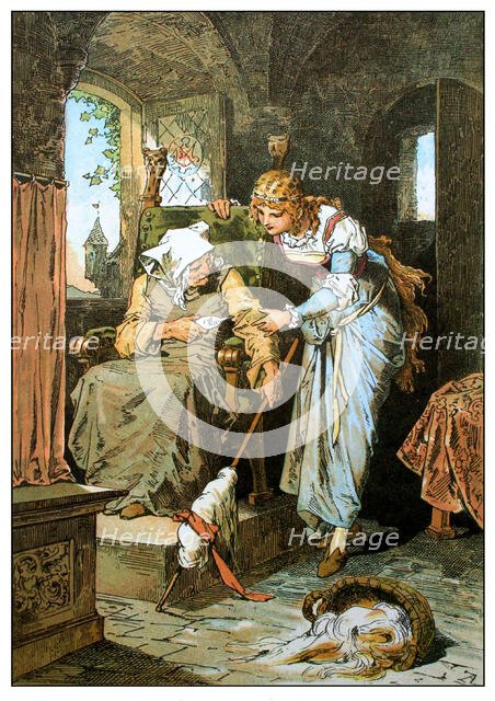 Illustration for "Little Briar Rose" by Brothers Grimm, c1899. Creator: Zick, Alexander (1845-1907).