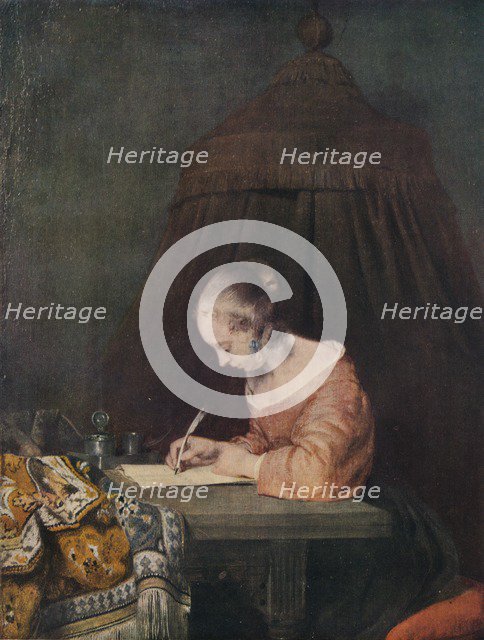 Woman Writing a Letter, c1655, (1938). Artist: Gerard Terborch II