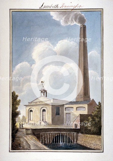 New London Waterworks, Vauxhall, Lambeth, London, 1825. Artist: G Yates