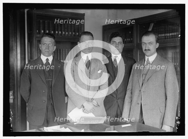 David Lawrence?, 2nd from left, between 1916 and 1918. Creator: Harris & Ewing.