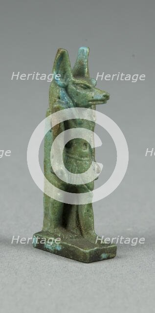 Amulet of the God Anubis, Egypt, Third Intermediate Period, Dynasty 21-25 (1070-656 BCE). Creator: Unknown.