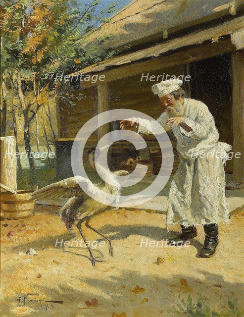 Dancing Crane, 1897. Artist: Makovsky, Alexander Vladimirovich (1869-1924)