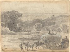 An Evening Landscape with a Hay Wagon. Creator: Birket Foster.