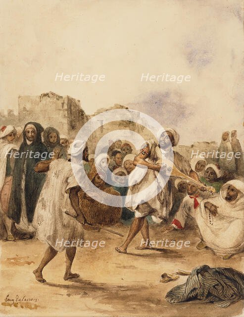 Strolling Players, 1833. Creator: Eugene Delacroix.