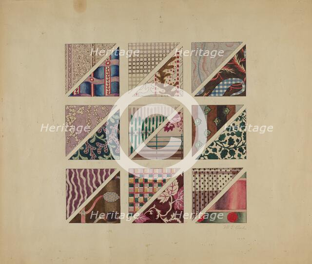 Printed Delaines, c. 1937. Creator: Martha Reed.