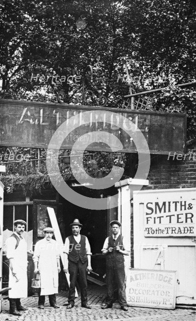 A.Etheridge Builders & Decorators Yard, 38 Holloway Road, London, c1890s. Artist: Unknown