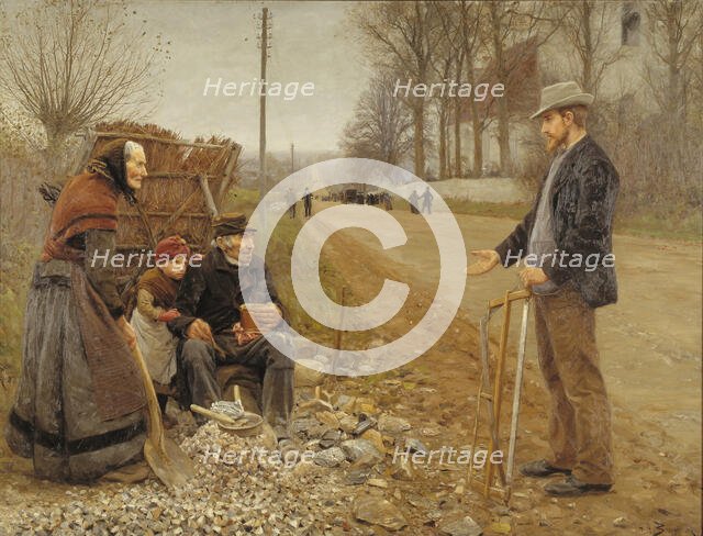 People by a Road, 1893. Creator: H. A. Brendekilde.