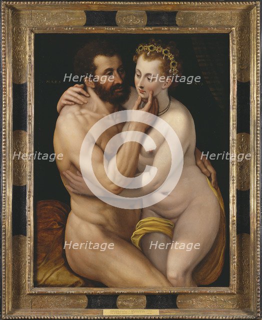 Mars and Venus. Artist: Floris, Frans, the Elder (1519-1570)