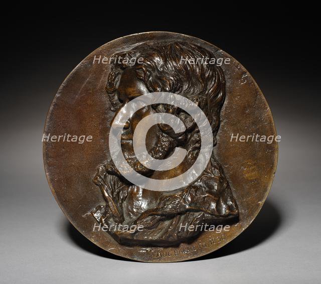 Portrait Medallion, 1830. Creator: Jean-Auguste Barre (French, 1811-1896).