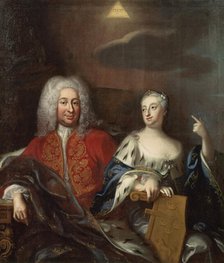 Fredrik I, 1676-1751, King of Sweden and his wife Ulrika Eleonora d.y.1688-1741, Queen of..., 1733. Creator: Georg Engelhard Schroder.