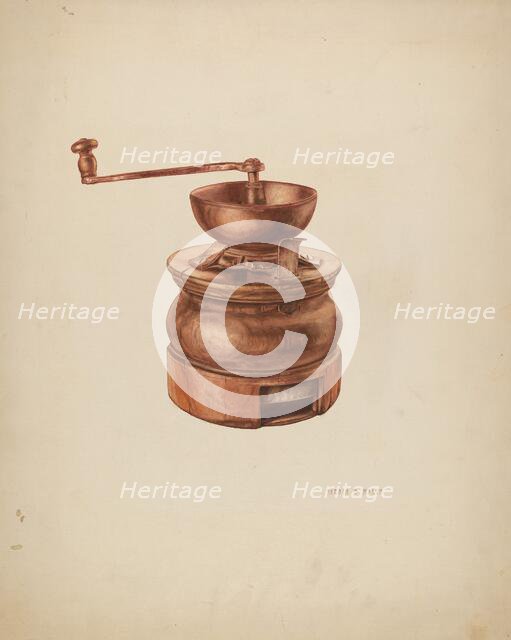 Coffee Grinder, c. 1938. Creator: Hardin Walsh.