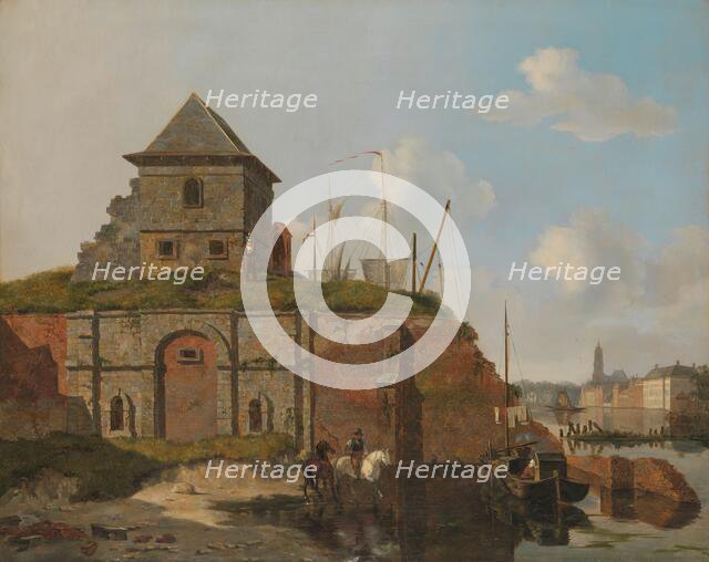 City Wall with Gunpowder Magazine, 1830. Creator: Carel Jacobus Behr.