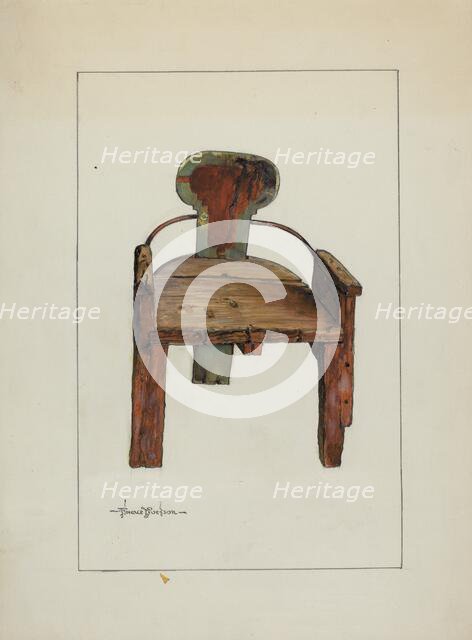 Sleigh Chair, c. 1937. Creator: Florence Truelson.