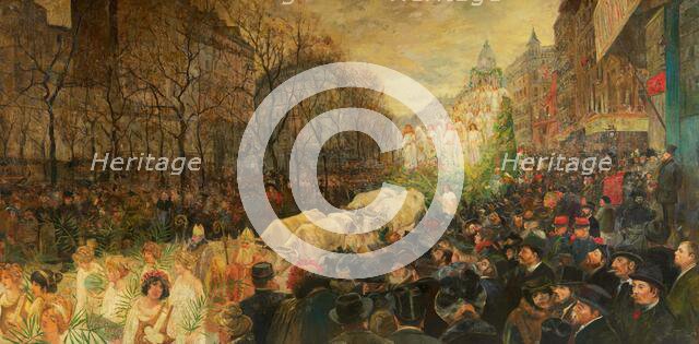 Promenade de la vache enragée, ca 1897. Creator: Abel-Truchet, Louis (1857-1918).