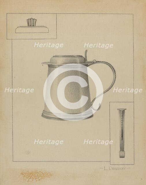 Silver Tankard, c. 1936. Creator: Leo Drozdoff.