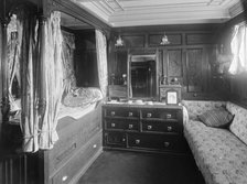 The owner's cabin on steam yacht 'Venetia', 1920. Creator: Kirk & Sons of Cowes.