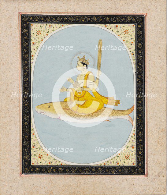 Vishnu as the fish avatar, Matsya, 1805-1815. Artist: Unknown.