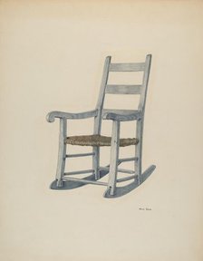 Hickory Rocking Chair, c. 1940. Creator: Pearl Davis.