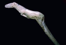 A paleolithic carved bone horse. Artist: Unknown