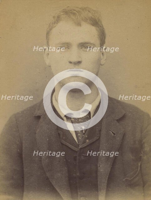 Deforge. Henri, Walter. 19 ans, né à Bruxelles (Belgique). Porteur de journaux. Anarchiste..., 1894. Creator: Alphonse Bertillon.