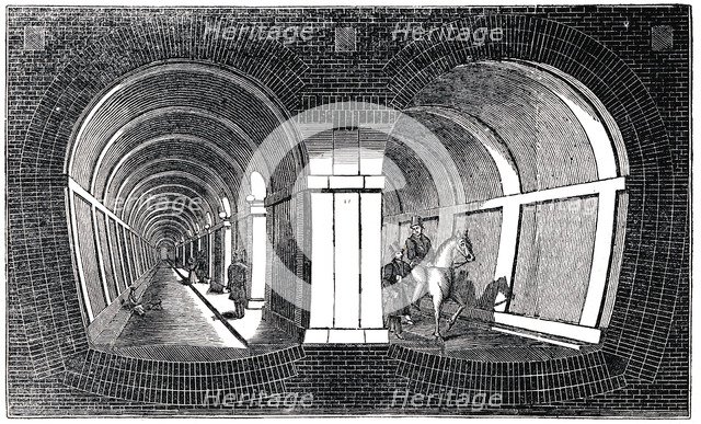 The Thames Tunnel, London, 1832. Artist: Unknown