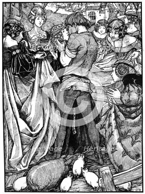 'The Princess and the Swineherd', 1898.Artist: Eleanor Fortescue-Brickdale