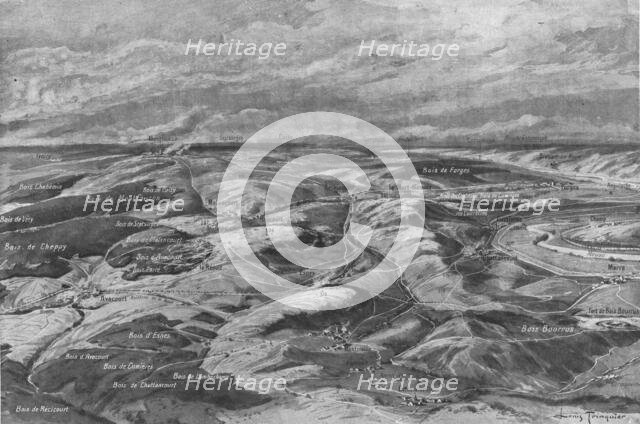 'Le champ de bataille de la cote 304 et du Mort-Homme', 1916. Creator: L. Trinquier.