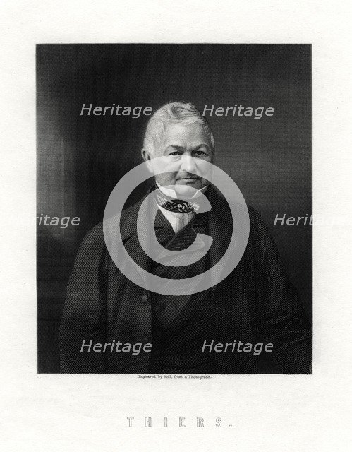 Louis Adolphe Thiers, French statesman and historian, 19th century.Artist: W Holl
