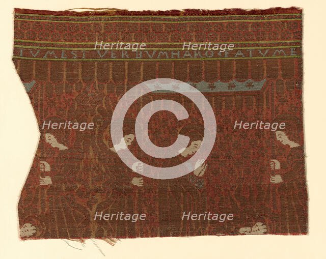 Fragment from an Orphrey Band Depicting the Nativity, Italy, 15th century. Creator: Unknown.