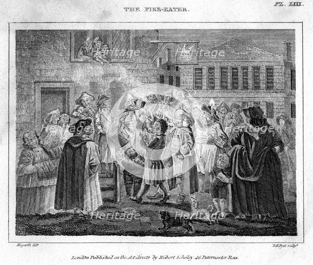 'The Fire-eater', 18th century.Artist: DB Pyet