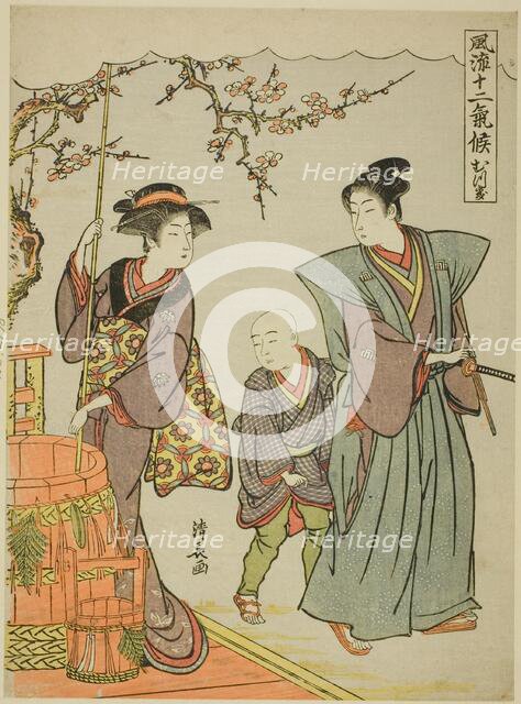 The First Month (Mutsuki), from the series "Fashionable Twelve Seasons (Furyu juni kiko)", c. 1779. Creator: Torii Kiyonaga.