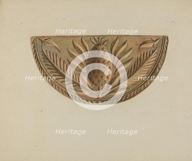 Pa. German Butter Mold, c. 1938. Creator: Roy Weber.