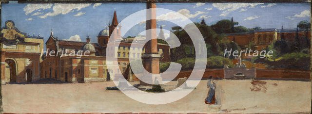 Piazza del Popolo in Rome, c1900. Creator: Aleksander Gierymski.